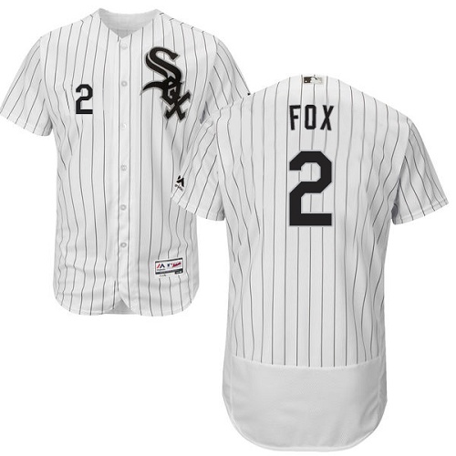 White Sox #2 Nellie Fox White(Black Strip) Flexbase Authentic Collection Stitched MLB Jersey